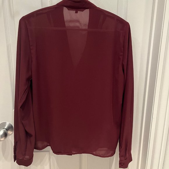 Vero Moda Burgundy Long Sleeve Blouse - Picture 3 of 3